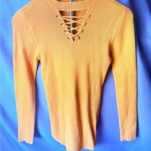No Boundaries Ribbed Knit Sweater in Mustard